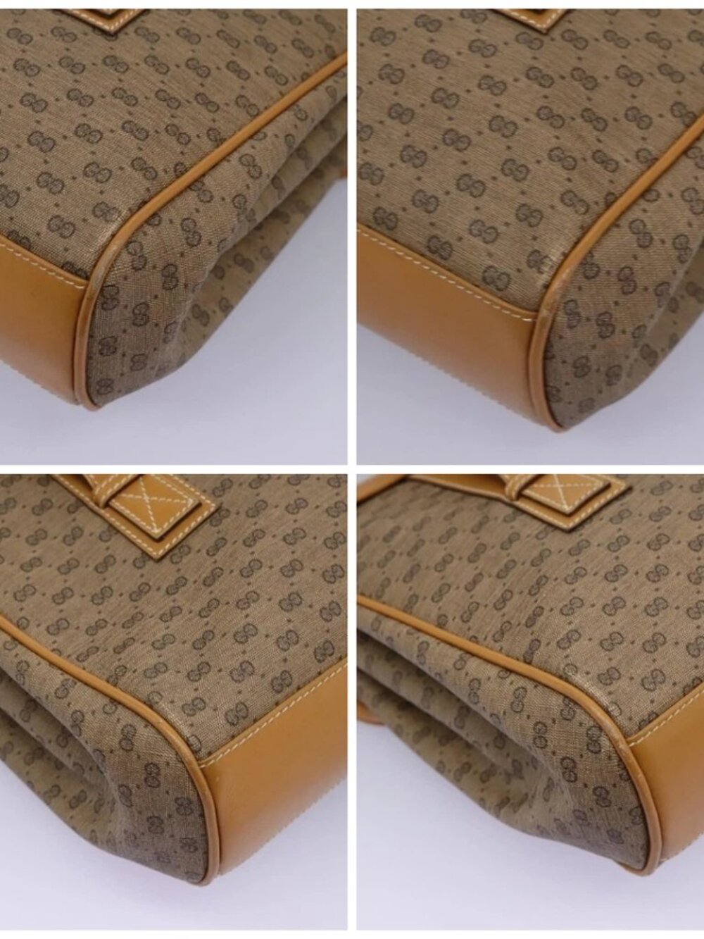 GUCCI Micro GG Supreme Shoulder Bag PVC Beige Gold 001 115 1199 Auth ep7488 - Picture 16 of 16